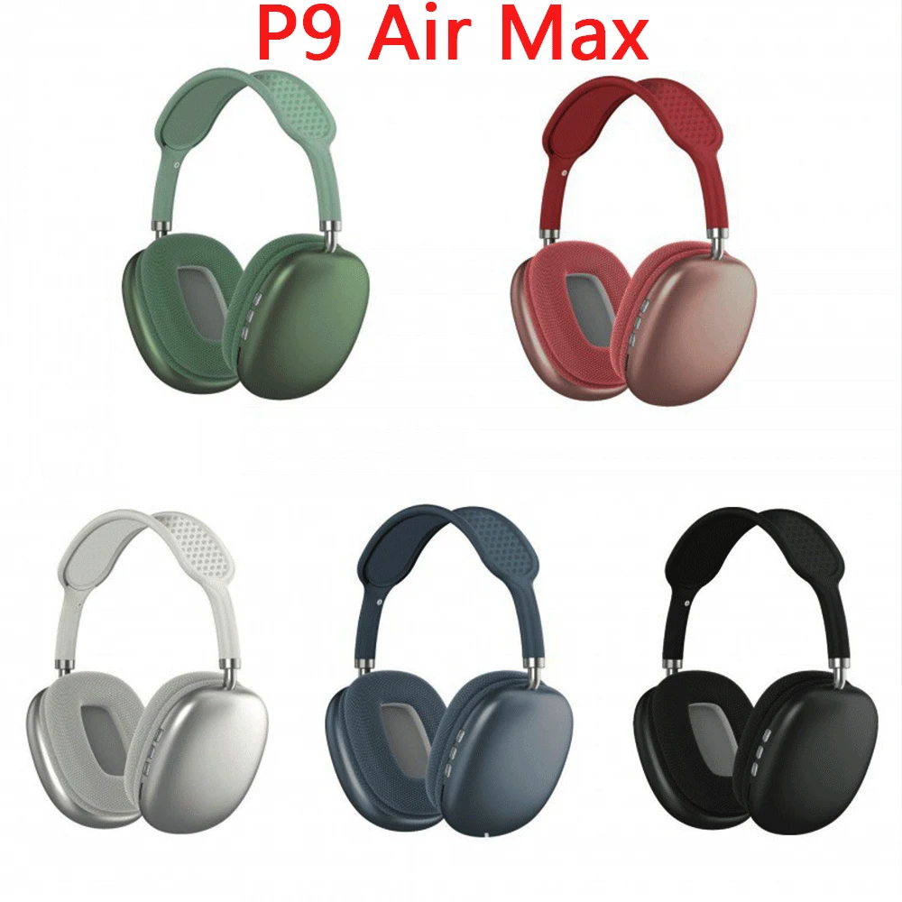 

ms-b1 Bluetooth Headphones P9 Air Max Wireless Earphones Bass Stereo Headsets With Mic Mp3 Player for Apple Xiaomi PC Headsets