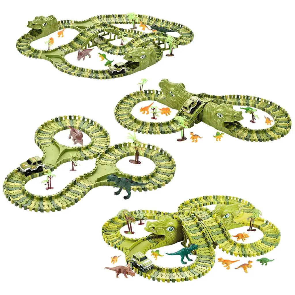 

Dinosaur Racing Track Toys Electric Rail Car Interactive Toy for Children