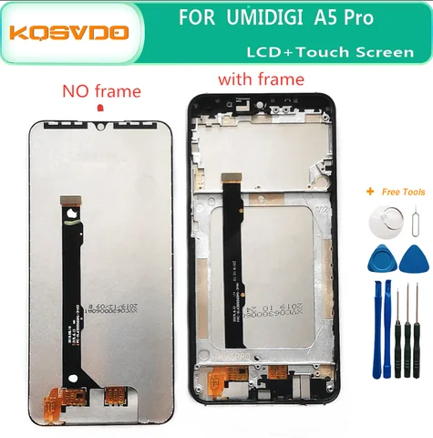 Оригинальный ЖК-дисплей для UMIDIGI A5 PRO + сенсорный экран 100% Оригинальный ЖК-дигитайзер стеклянная панель Замена для UMIDIGI A5pro LCD