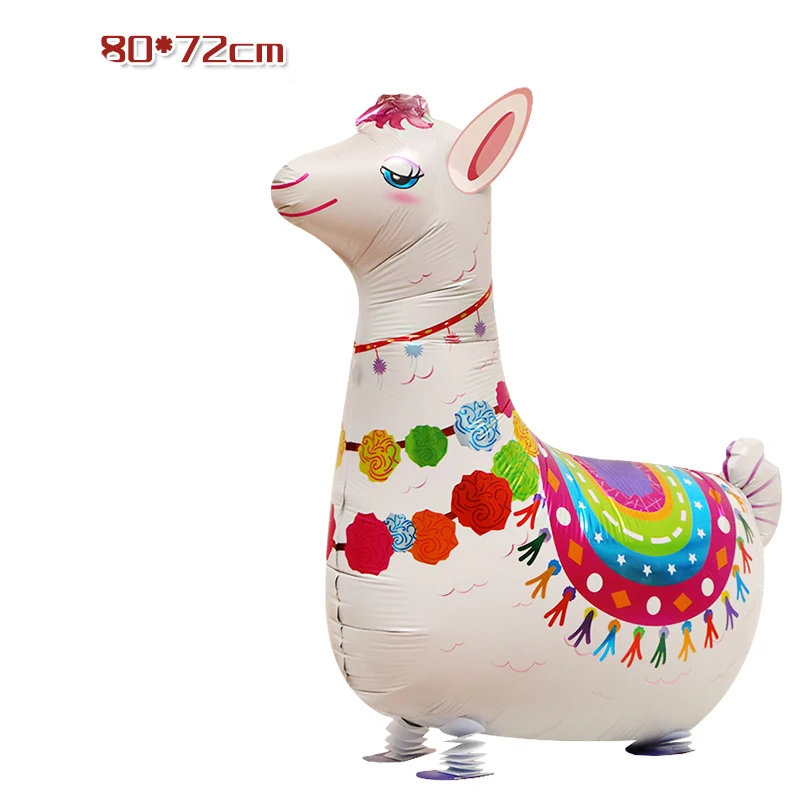 3D лось альпака медведь фольгированные воздушные шары ходячие радужные цвета