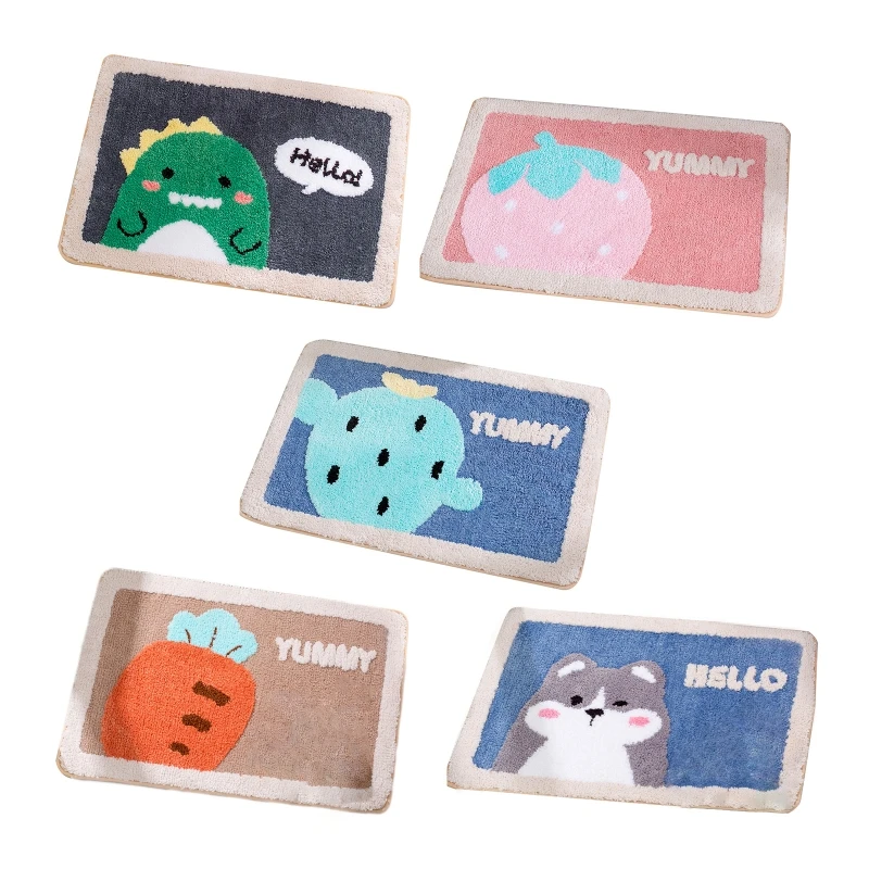 

Коврик для ванной милый коврик для душа Роскошные ворсистые высокие впитывающие коврики мультяшный нескользящий коврик для ног коврики мо...