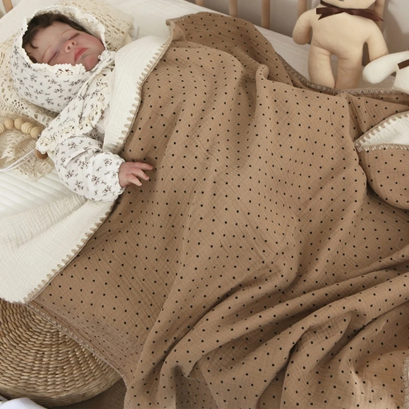 

Детское банное полотенце, одеяло из марлевого хлопка с запахом, 4-слойное дышащее одеяло для душа, постельное белье для младенцев в кроватку,...