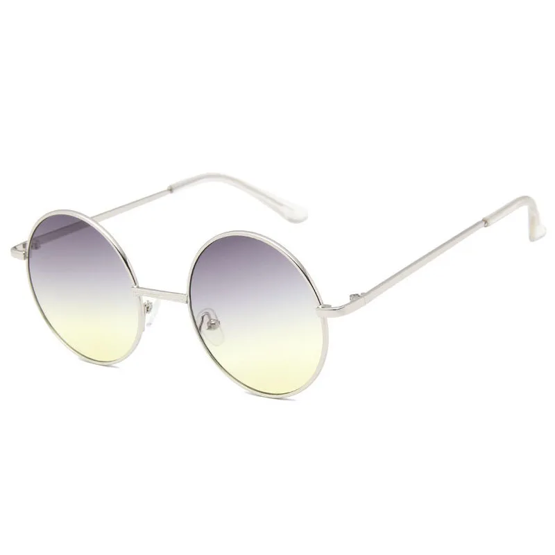 

Fashion Round Sunglasses Luxury Brand Designer Vintage Women Men Metal Sun Glasses UV400 Shades Eyewear Oculos de sol