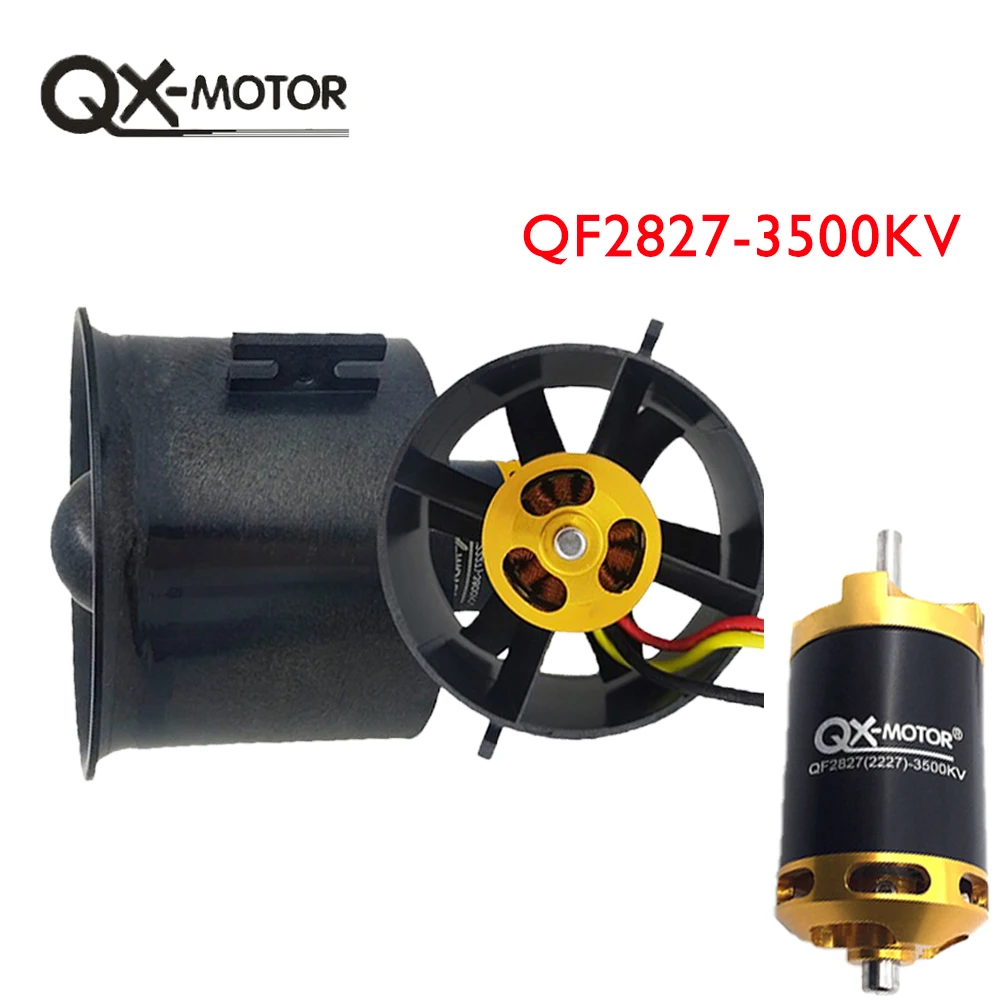 

70 мм EDF 6 лезвий Ducted Fan 4S 6S QF2827 2300KV 3500KV 3800KV бесщеточный двигатель для радиоуправляемых моделей самолетов
