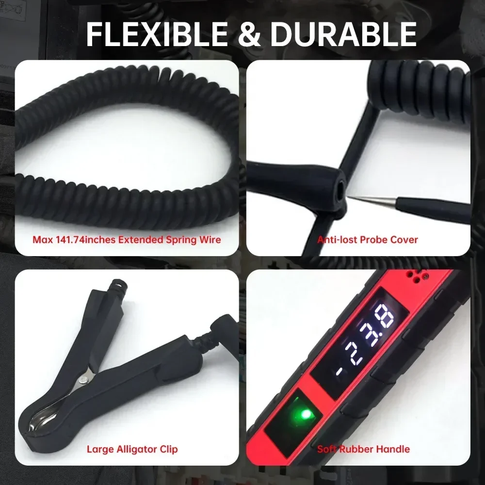 4-75 В ЖК-цифровой тестер света с вольтметром сверхмощных цепей напряжения