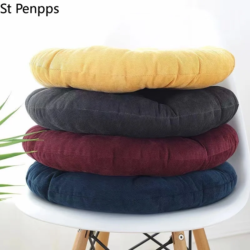 Домашняя напольная Подушка однотонная стеганная зимняя подушка круглая стул для