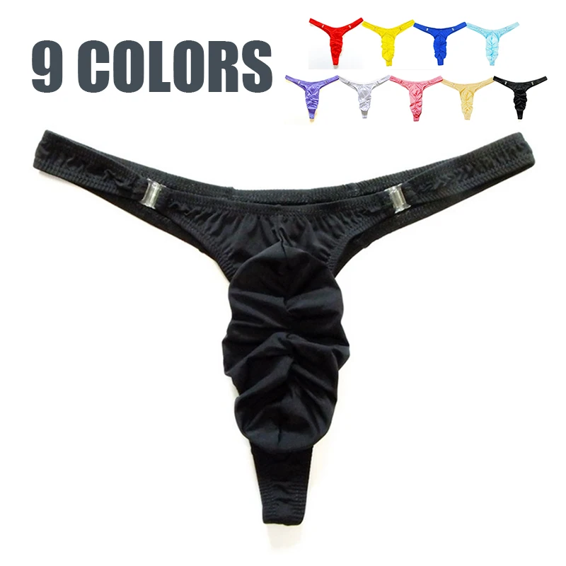 

New Sexy Hot Gay Underwear Translucent Mens Nylon Thongs Men Button Bikini Briefs Gay G-string/Jocks/Tanga/T-back M/L/XL Size