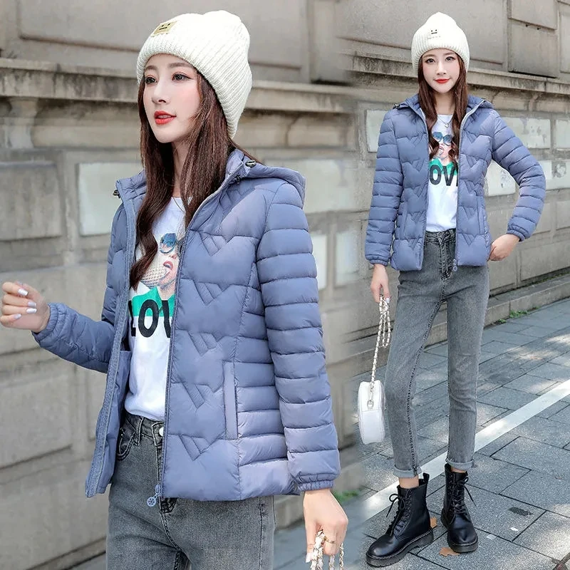 Women Parkas Winter Jacket 2022 New Warm Hooded Female Basic Coat Down Cotton Padded Parkas Short Jacket Outwear Plus Size 6XL