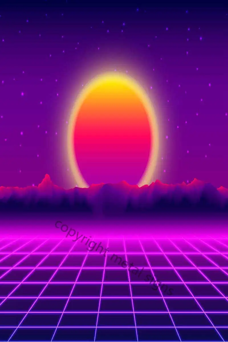 Неоновый ретро постер жестяные пластины Настенный декор Ретро винтажный