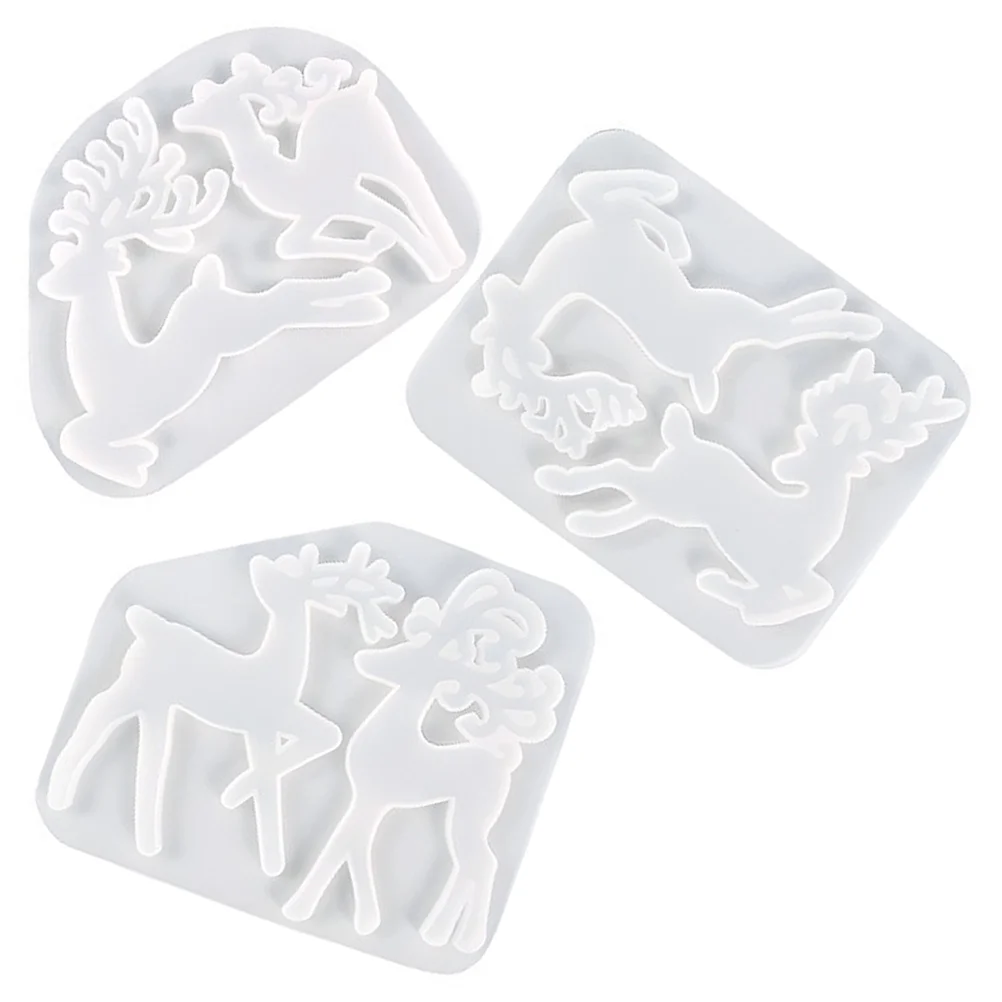 

Casting Keychain Mold Christmas Elk Elements Pendant Theme Xmas Silicone Molds Epoxy Resin
