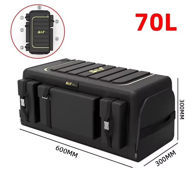 

Универсальный Органайзер Для Багажника Автомобиля С Крышкой, Складной Ящик Для Хранения Из Ткани Оксфорд, 70 Л