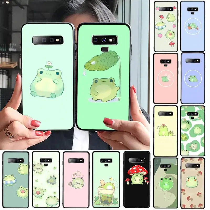 

TOPLBPCS Mint green Funny The Frog cute Phone Case For Samsung Galaxy S20 S10 Plus S10E S5 S6 S7edge S8 S9 S9Plus S10lite 2020