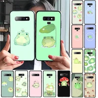 toplbpcs mint green funny the frog cute phone case for samsung galaxy s20 s10 plus s10e s5 s6 s7edge s8 s9 s9plus s10lite 2020