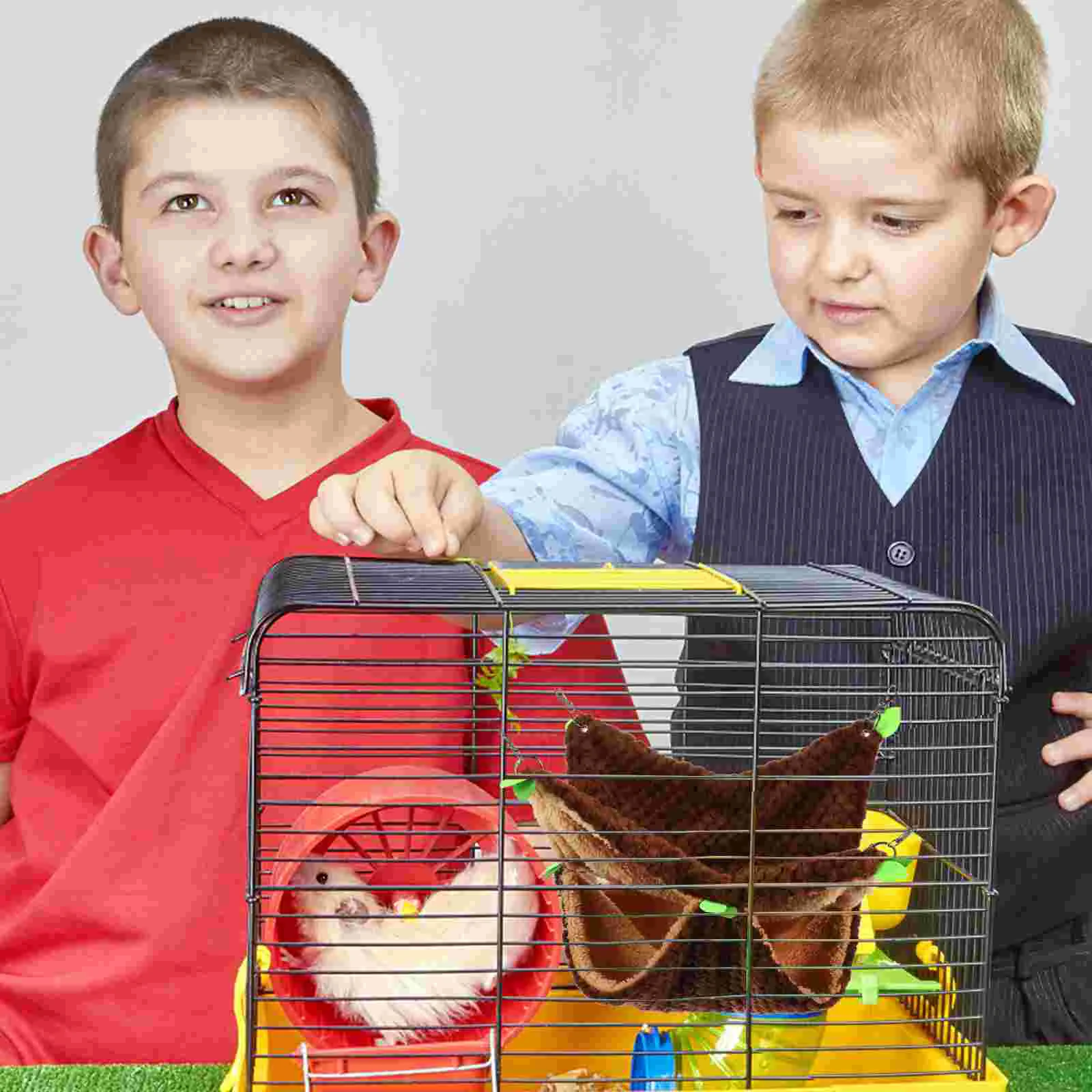 

Hammock Bed Hamster Hanging Pet Double Layer Guineacage Tunnel Accessory Comfortable Sleeping Swing Cat Dwarf Rat Small