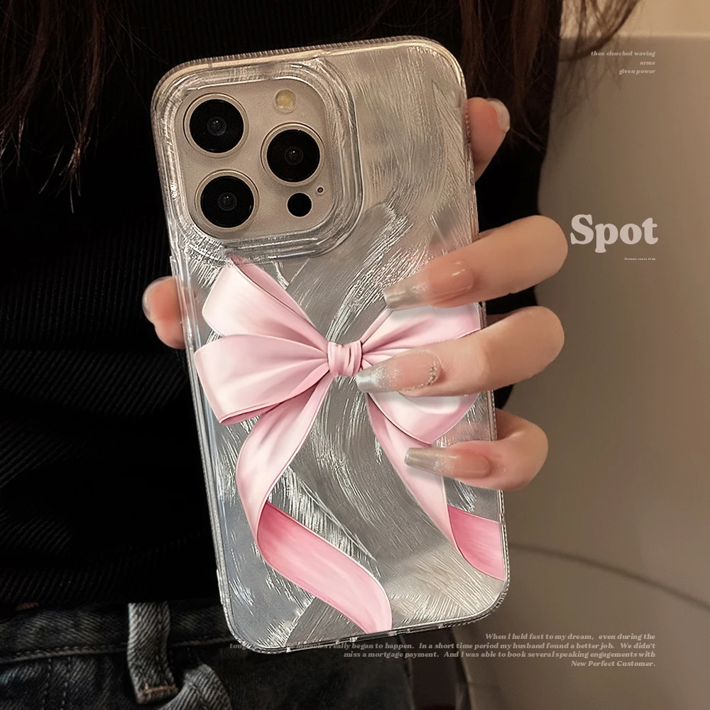 Чехол для телефона Giant Bow с 3D-текстурой перьев, матовый, для iPhone 17 Pro Max, 16, 15, 14 Pro, 13, 12, 11 Pro Max, 7, 8 Plus, XR, 16, 17E (art.: 3920dbf9e01a3) - 3920dbf9e01a3