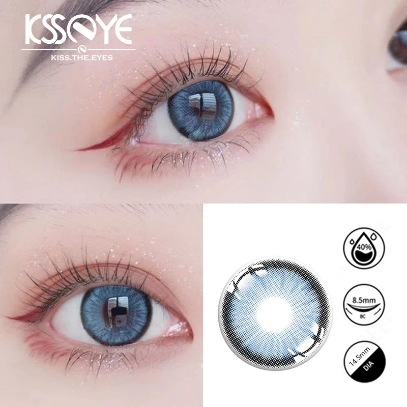 

KSSEYE 2Pcs Myopia Contact Lenses for Eyes Prescription High Quality Soft Eyes Color Lenses Beautiful Pupil Yearly Fast Shipping