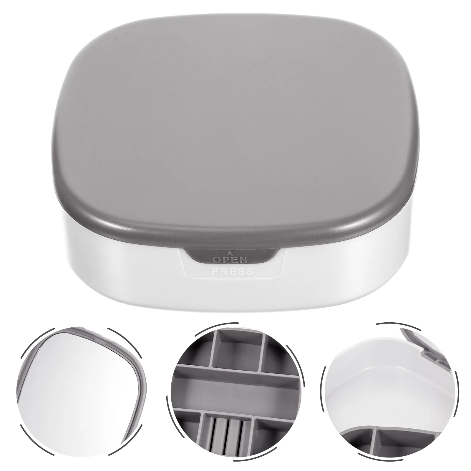 

Jewelry Organizer Case Box Formirror Travel Storage Holder Earring Display Makeup Small Watch Necklace Girls Men Cases Vintage