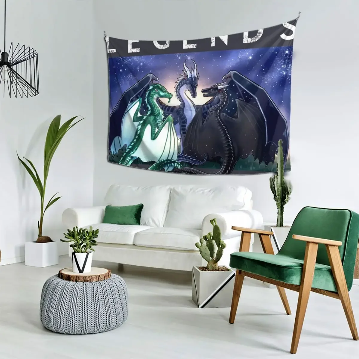 Wings of Fire - Legends Fathom Darkstalker Clearsight Гобелен Дизайн комнаты Настенная роспись Украшения
