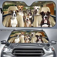 american staffordshire terrier car sun shade dogs windshield dogs family sunshade dogs car accessories car decoration gift