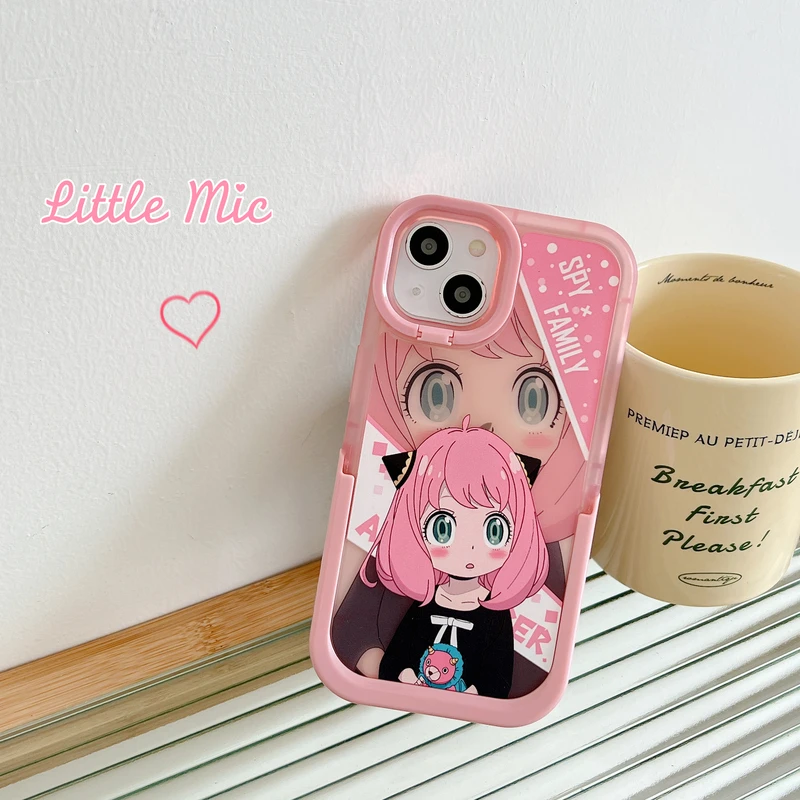 

Cute Japanese Anime Spy x Family Anya Forger Phone Case For 13 12 11 Pro Xs Max Xr X Cases Hidden Stent Soft Silicone Cover