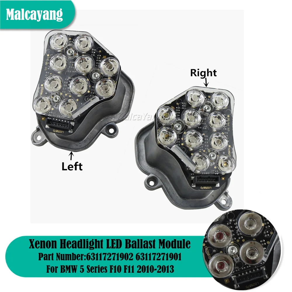 

1Pair High Quality Left & Right LED Module Bi-Xenon For BMW 5 Series F10 F11 2010 2011 2012 2013 63117271901 63117271902