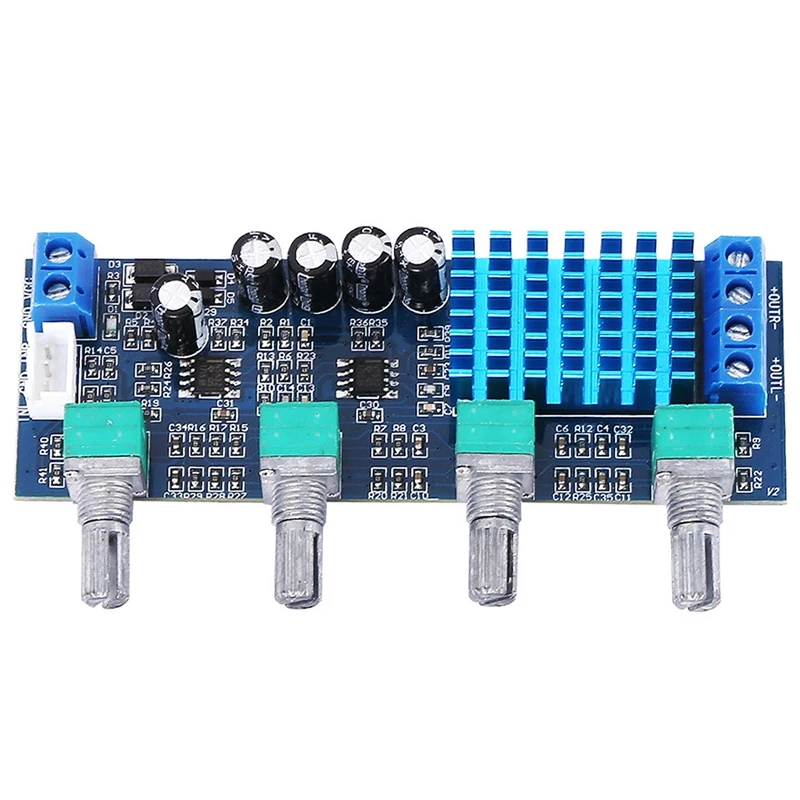 

XH-M577 TPA3116D2 Audio High Power Tone Op Amps DC 12-24V Dual-channel Stereo 2 x 80W Digital Amplifier Board B4-003