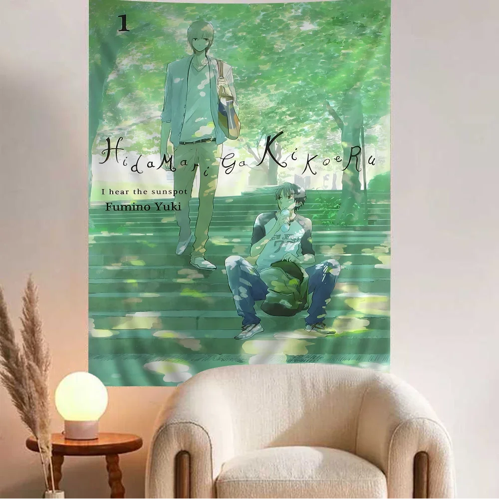 Большой Настенный Гобелен В Богемном Стиле Хиппи Hidamari Ga Kikoeru С Принтом Полиэстер