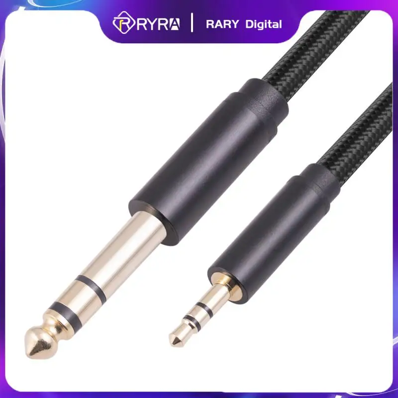 

RYRA 3.5mm To 6.35mm Adapter Aux Cable For Mixer Amplifier Gold Plated 3.5 Jack To 6.5 Jack 1m 2m 3m Aux Cabo Male To Male Cabo