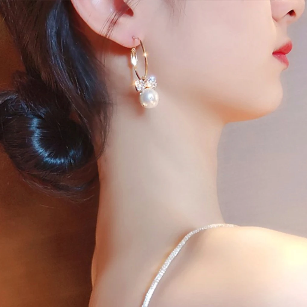 Серьги 2 шт. модные милые серьги-подвески с бантом украшения для ушей на свадьбу