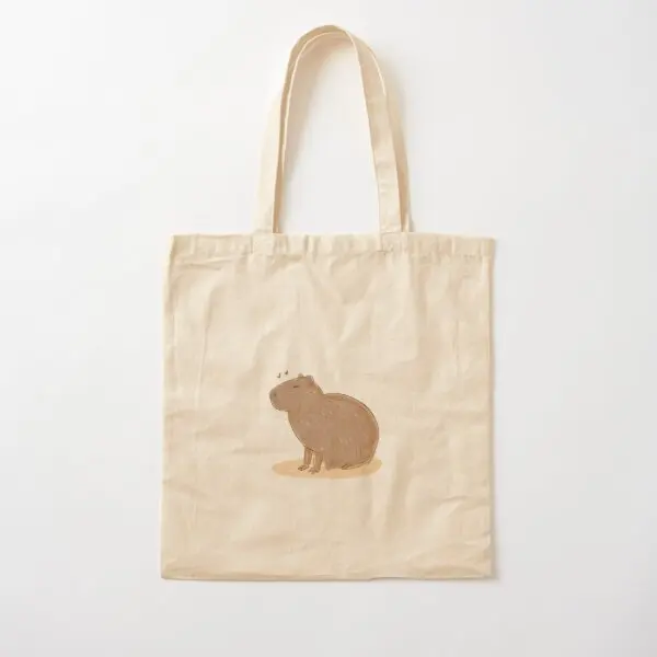

Хлопчатобумажная Холщовая Сумка capybaba, многоразовая тканевая сумка для продуктов, модная женская Повседневная дизайнерская сумка-тоут с принтом