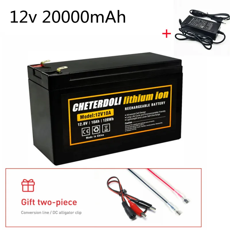 

New Rechargeable 18650 Lithium Battery Pack 12v 20AH Is Suitable For Solar Energy And Electric Vehicle Battery +12.6v 3A Charger