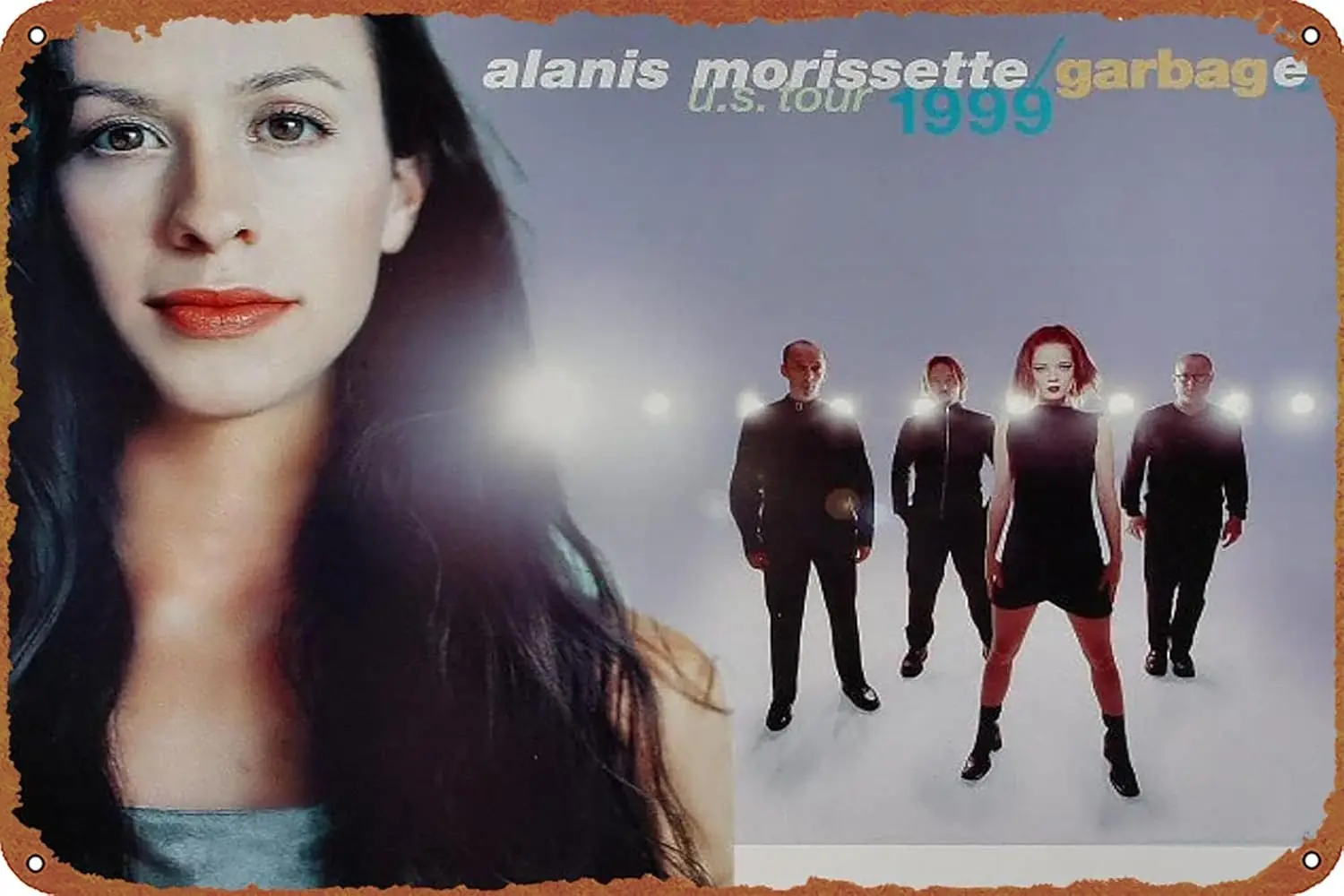 Музыкальный постер Alanis Morissette металлический жестяной ретро-знак настенные знаки