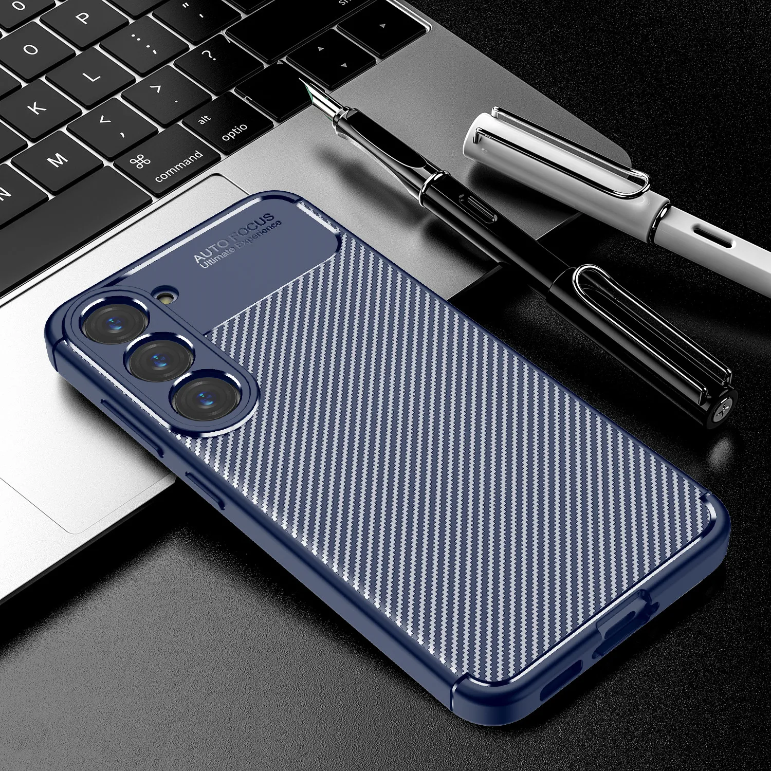 For Samsung Galaxy S23 Case Samsung S23+ Cover Shockproof Matte Carbon Fiber Soft Silicone Bumper For Samsung Galaxy S23 Ultra