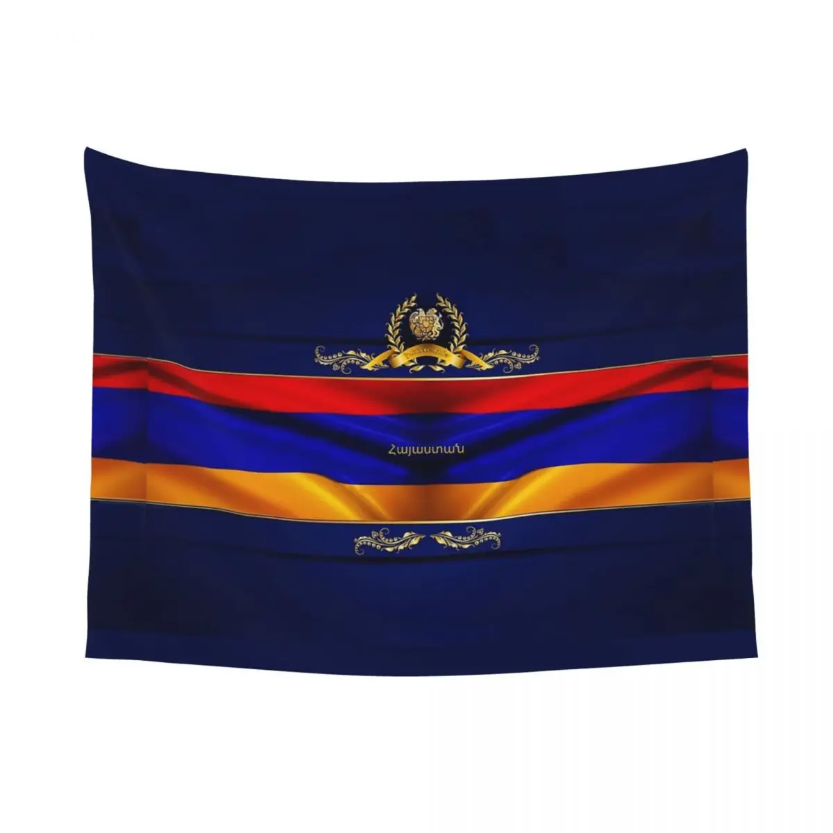Настенный Гобелен золотистого цвета с арменским флагом полиэстер в стиле хиппи