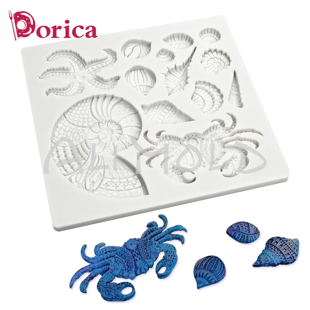 

Силиконовые формы для торта Dorica ракушка/краб/морская звезда