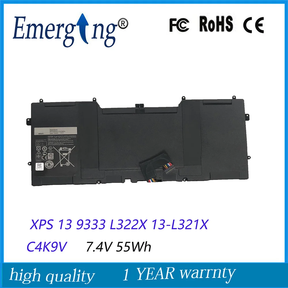 

Оригинальный аккумулятор C4K9V 7,4 В 55 Вт/ч для Dell XPS 13 9333 L322X 13-L321X L221x 9Q33 3H76R Y9N00 0Y9N00 489XN PKH18 0PKH18