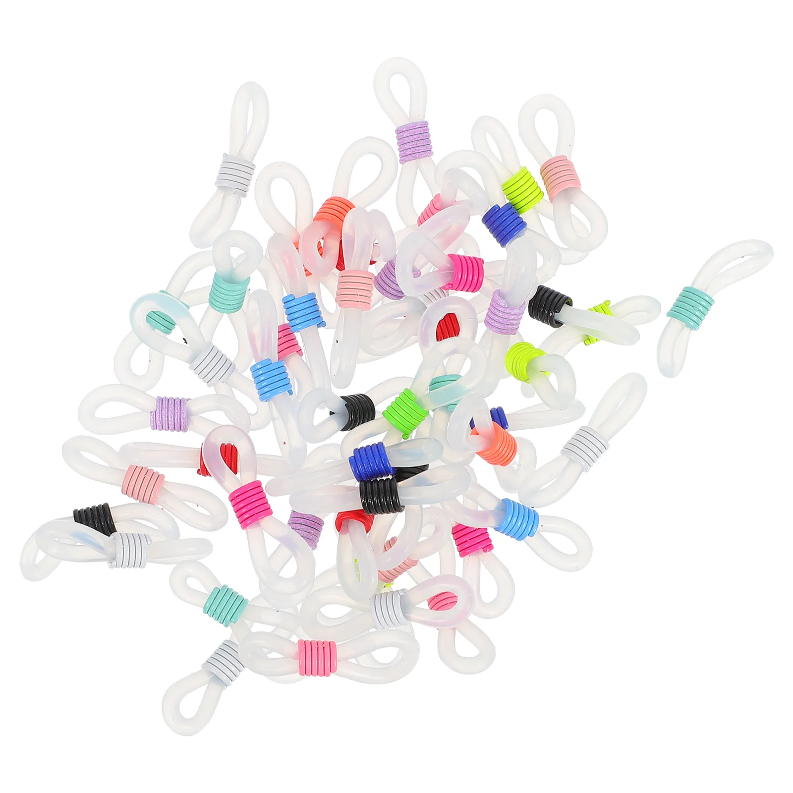 

50 Pcs Glasses Clasp Eyeglass Holder Necklace Chain Anti-lost Connector Retainer Sunglasses Ends Eyewear Mask Anti-slip Rubber