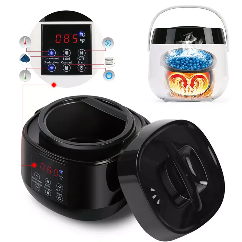 

500CC Wax Heater Warmer Hair Removal Wax Machine SPA Body Epilator Paraffin Wax Pot Smart LCD Temperature Display