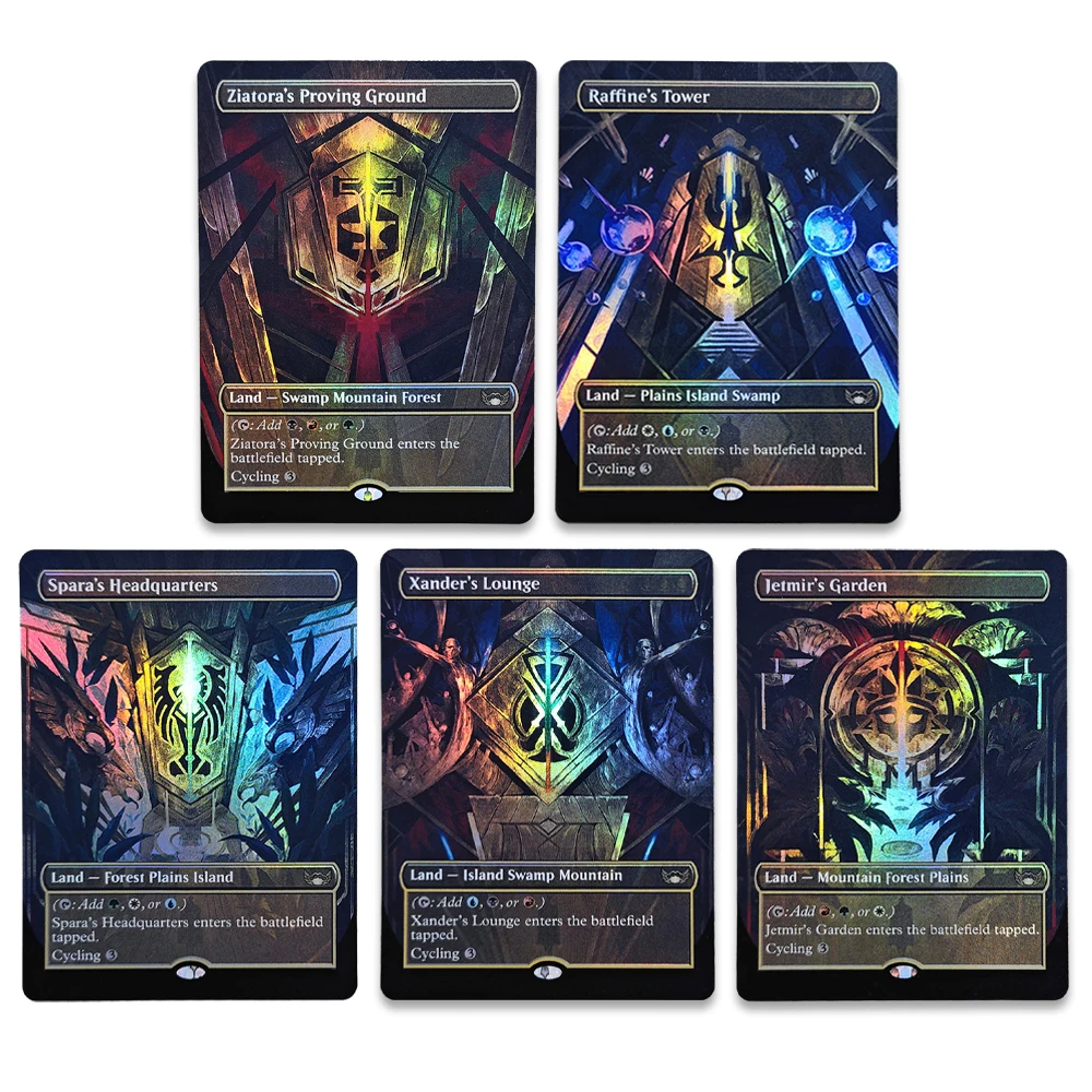 Фото Коллекционные эксклюзивные фольгированные игровые карты TCG: Полевые испытательные площадки Зиаторы/Башня Раффина/Штаб-квартира Спары/Лаунж Зекандера/Сад Джетмира №1