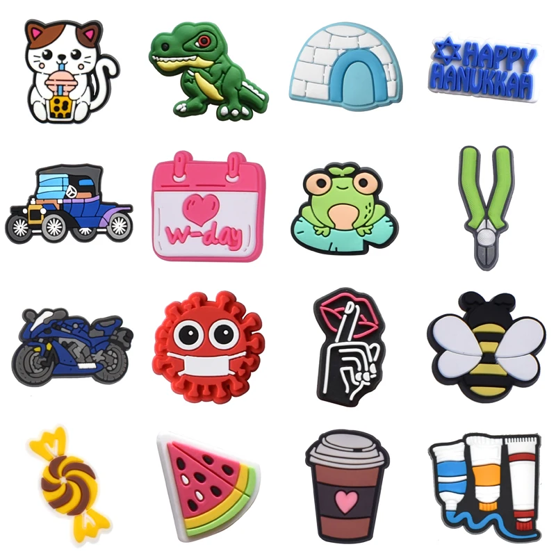 

Single Sales PVC Shoes Charms Accessories Boys Girls Party Gifts Garden Clog Buckle Pins Decorations for Croc Sandals Wristband