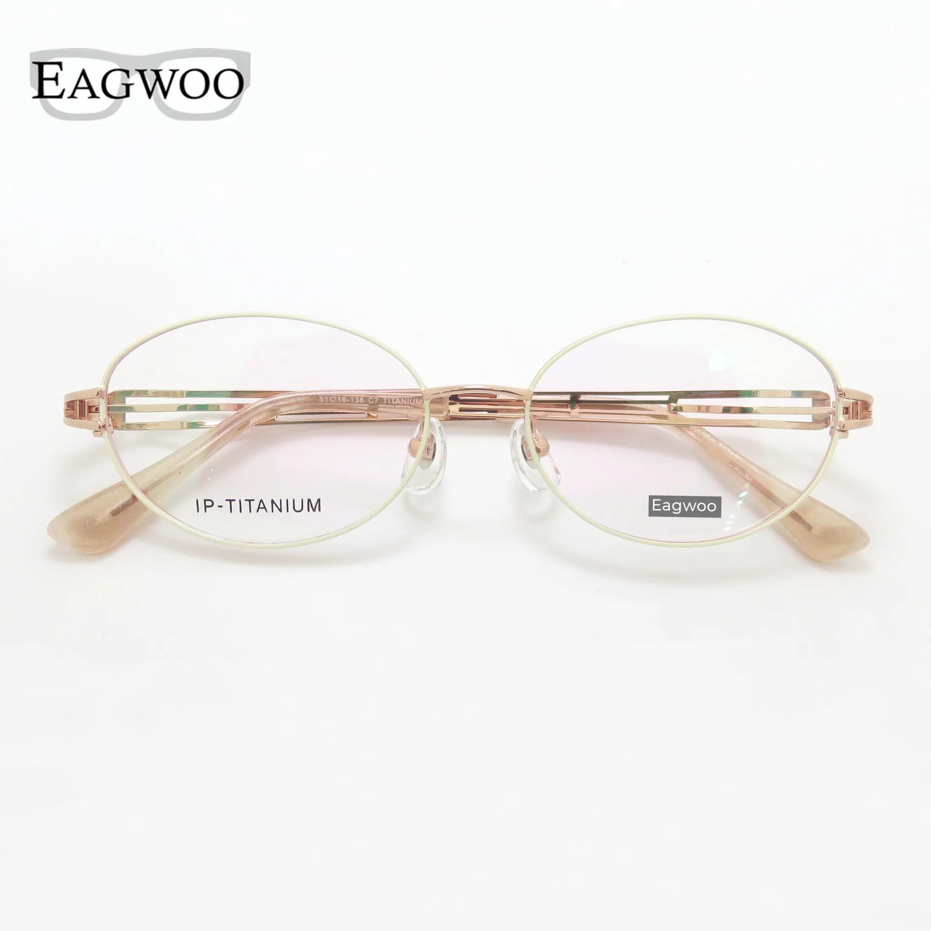 Женские очки из чистого титана с полным ободком оптическая оправа по рецепту 7889