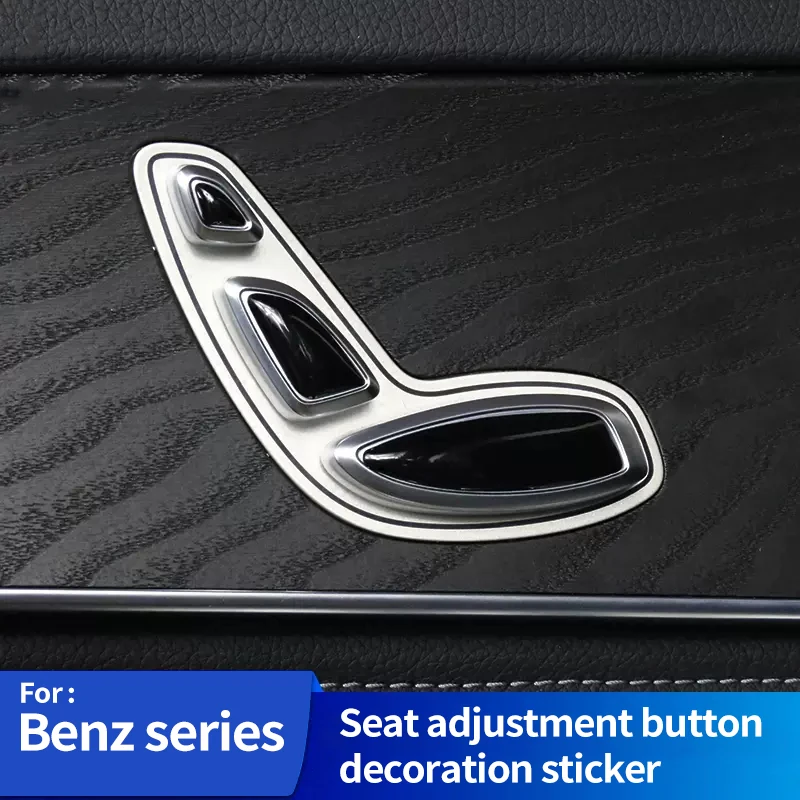 

car Door Panel Seat Adjustment Button Switch Cover Trim Sticker For Mercedes Benz W205 GLC X253 E Class W213 C Class Accessories