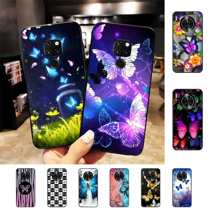 

Butterfly Phone Case for Huawei Mate 20 10 9 40 30 lite pro X Nova 2 3i 7se