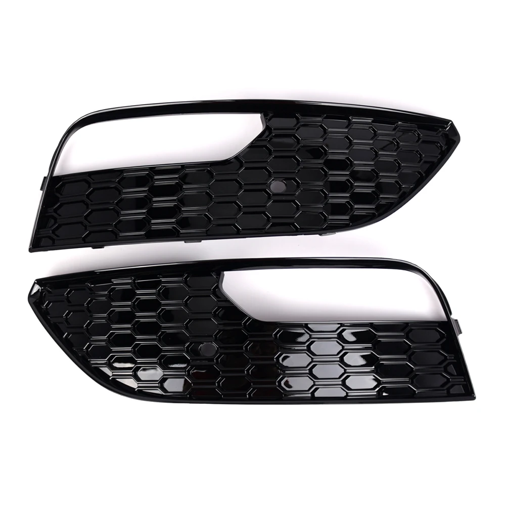 

1 Pair Car Front Bumper Fog Light Cover Bezel Grille Left Driver Right Passenger Side Replaces Compatible For A3 (12-16)