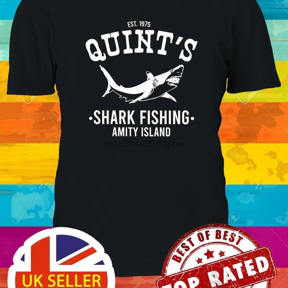 Футболка Quints с изображением рыболовного островка акулы футболка топ для мужчин и
