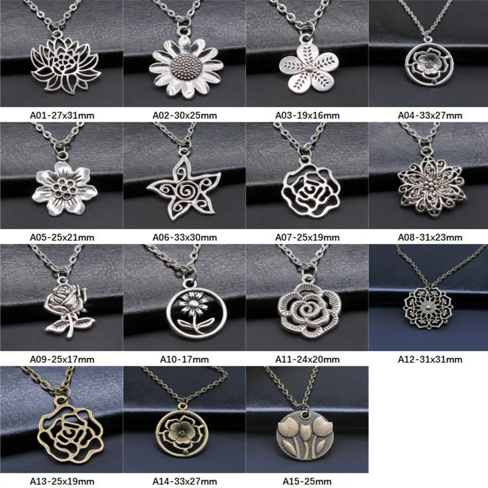 

New Arrival Flowers Charms Pendants Necklace Female Gift Fashion