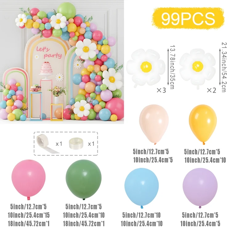 

Гирлянда из воздушных шаров ромашка FENGRISE