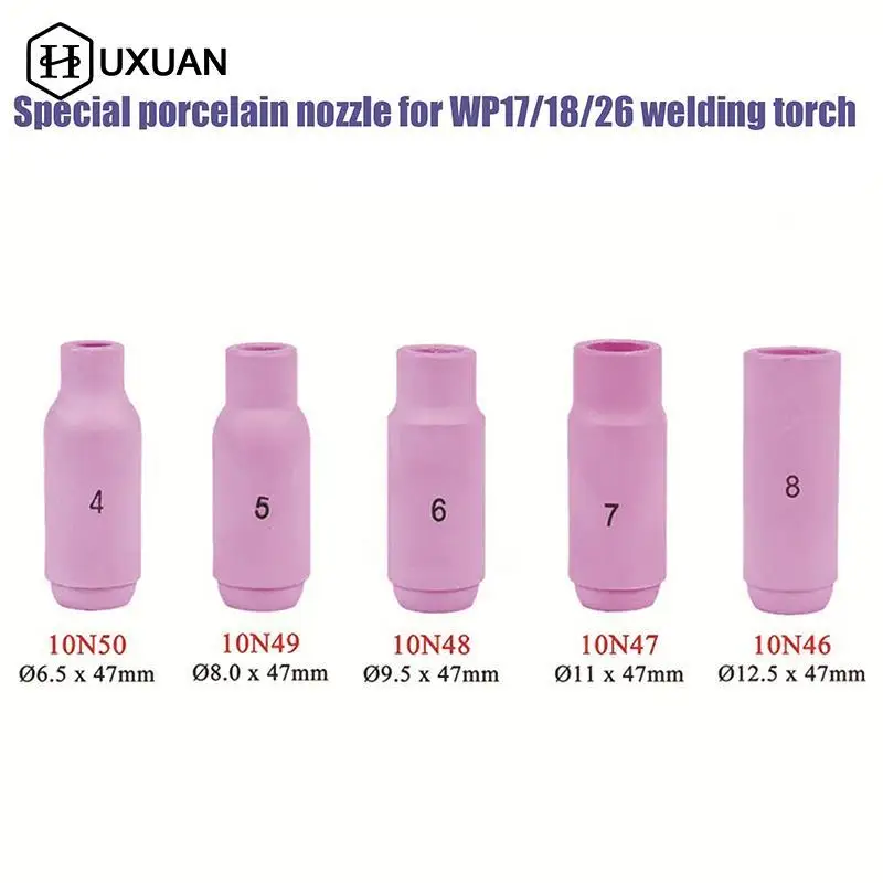 

5pcs TIG Welding Torch WP17 18 26 Alumina Welding Gun Nozzle KIT 10N49 Series