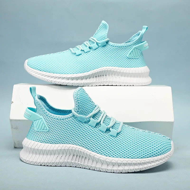 Plus 35-48 Hot Sale Cheap Blue Running Shoes Men Light Breathable Men's Sport Shoes Mesh Comfortable Women's Trainers Sneakers