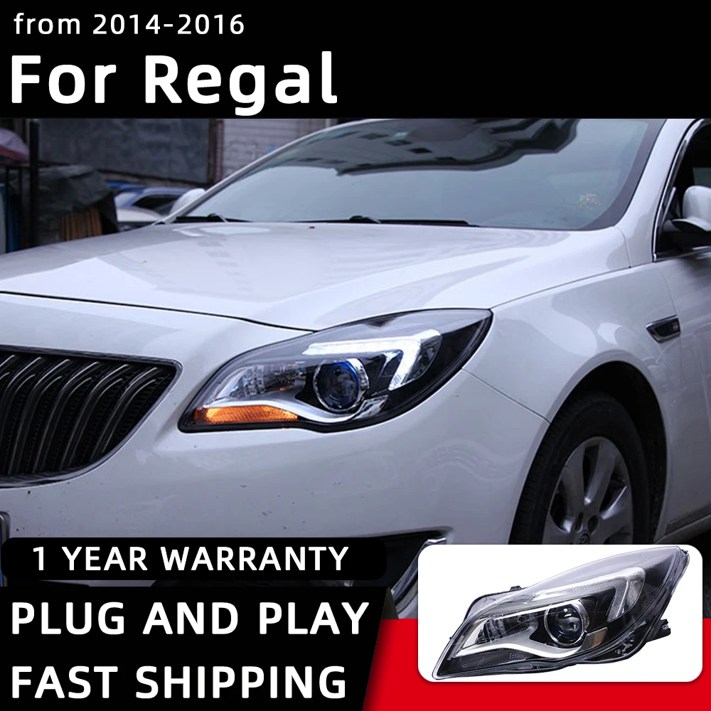 

Car Styling Headlights for Buick Regal GS LED Headlight 2014-2016 Head Lamp DRL Signal Projector Lens Automotive Accessories